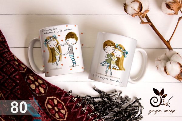 ماگ طرح زوج یوگی کد +80